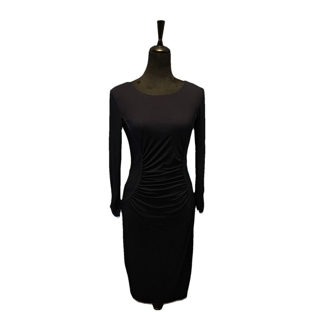 Cache‎ Dress Medium Ruched Bodycon Navy Blue